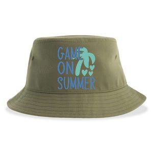 Game On Summer Beach Retro Tropical Summer Cool Gift Sustainable Bucket Hat