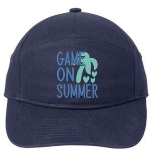 Game On Summer Beach Retro Tropical Summer Cool Gift 7-Panel Snapback Hat