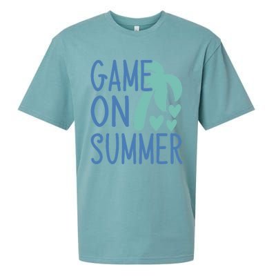 Game On Summer Beach Retro Tropical Summer Cool Gift Sueded Cloud Jersey T-Shirt