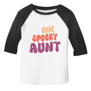 Groovy One Spooky Aunt Boo Ghost Halloween Pumpkin Gift Toddler Fine Jersey T-Shirt