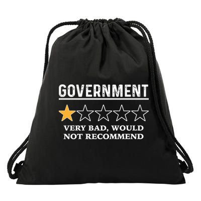 Government One Star Very Bad Would Not Recommend Shirt Funny Government One Star Drawstring Bag