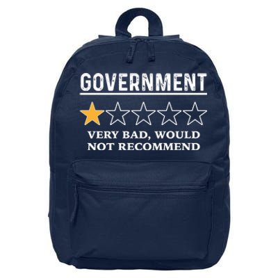 Government One Star Very Bad Would Not Recommend Shirt Funny Government One Star 16 in Basic Backpack