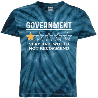 Government One Star Very Bad Would Not Recommend Shirt Funny Government One Star Kids Tie-Dye T-Shirt