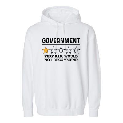 Government One Star Very Bad Would Not Recommend Shirt Funny Government One Star Garment-Dyed Fleece Hoodie