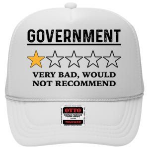 Government One Star Very Bad Would Not Recommend Shirt Funny Government One Star High Crown Mesh Back Trucker Hat