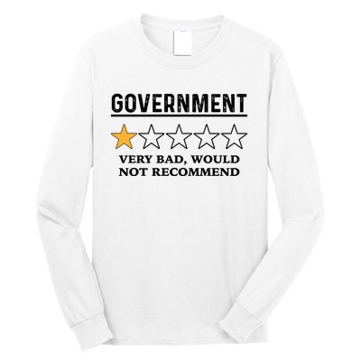 Government One Star Very Bad Would Not Recommend Shirt Funny Government One Star Long Sleeve Shirt