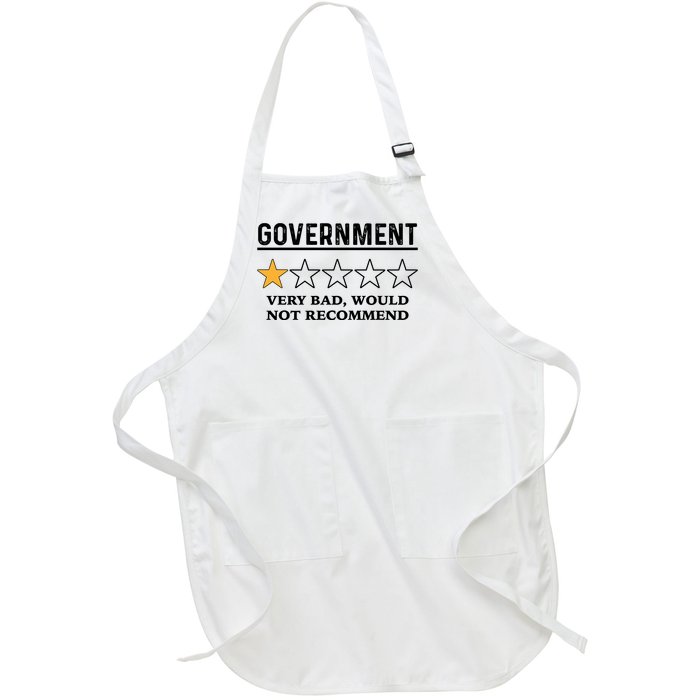 Government One Star Very Bad Would Not Recommend Shirt Funny Government One Star Full-Length Apron With Pockets