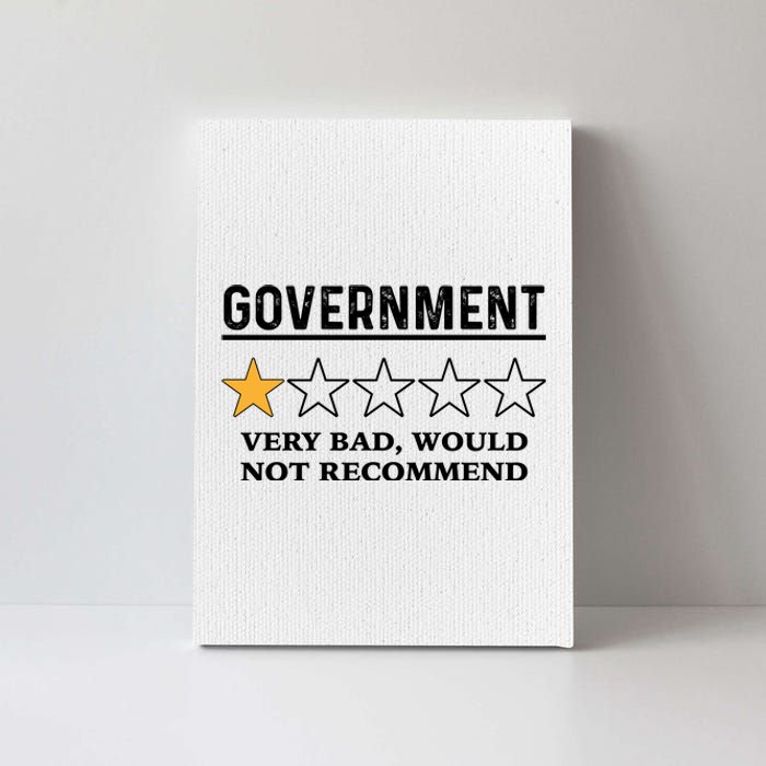 Government One Star Very Bad Would Not Recommend Shirt Funny Government One Star Canvas