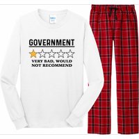 Government One Star Very Bad Would Not Recommend Shirt Funny Government One Star Long Sleeve Pajama Set