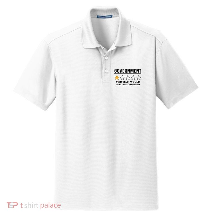 Government One Star Very Bad Would Not Recommend Shirt Funny Government One Star Dry Zone Grid Polo