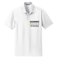 Government One Star Very Bad Would Not Recommend Shirt Funny Government One Star Dry Zone Grid Polo