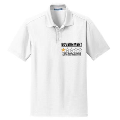 Government One Star Very Bad Would Not Recommend Shirt Funny Government One Star Dry Zone Grid Polo