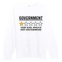 Government One Star Very Bad Would Not Recommend Shirt Funny Government One Star Premium Crewneck Sweatshirt