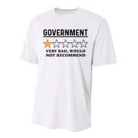 Government One Star Very Bad Would Not Recommend Shirt Funny Government One Star Performance Sprint T-Shirt