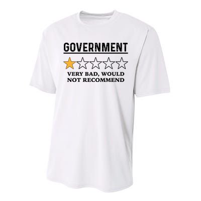 Government One Star Very Bad Would Not Recommend Shirt Funny Government One Star Performance Sprint T-Shirt