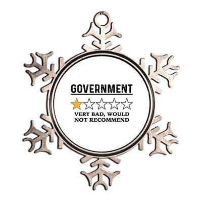 Government One Star Very Bad Would Not Recommend Shirt Funny Government One Star Metallic Star Ornament