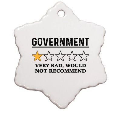 Government One Star Very Bad Would Not Recommend Shirt Funny Government One Star Ceramic Star Ornament