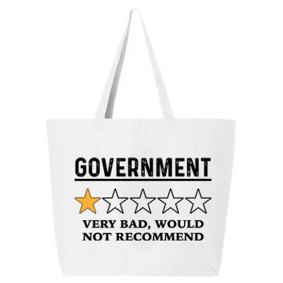 Government One Star Very Bad Would Not Recommend Shirt Funny Government One Star 25L Jumbo Tote