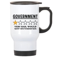 Government One Star Very Bad Would Not Recommend Shirt Funny Government One Star Stainless Steel Travel Mug