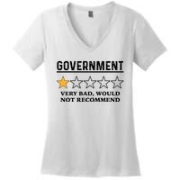 Government One Star Very Bad Would Not Recommend Shirt Funny Government One Star Women's V-Neck T-Shirt