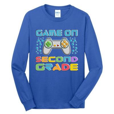 Game On Second Grade Gamers Back To School Gift Tall Long Sleeve T-Shirt