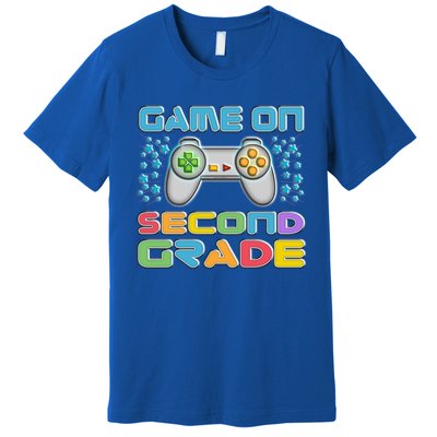 Game On Second Grade Gamers Back To School Gift Premium T-Shirt