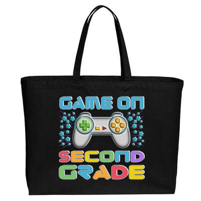 Game On Second Grade Gamers Back To School Gift Cotton Canvas Jumbo Tote