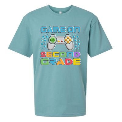 Game On Second Grade Gamers Back To School Gift Sueded Cloud Jersey T-Shirt