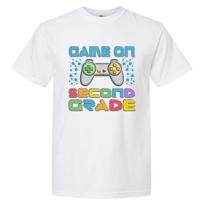 Game On Second Grade Gamers Back To School Gift Garment-Dyed Heavyweight T-Shirt