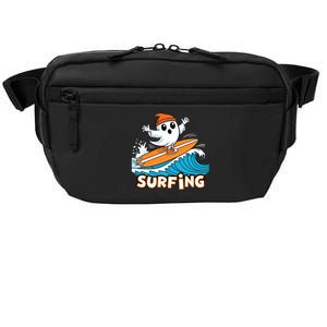 Ghost On Surfboard Funny Surfer Boy Halloween Costume Crossbody Pack