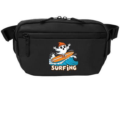 Ghost On Surfboard Funny Surfer Boy Halloween Costume Crossbody Pack