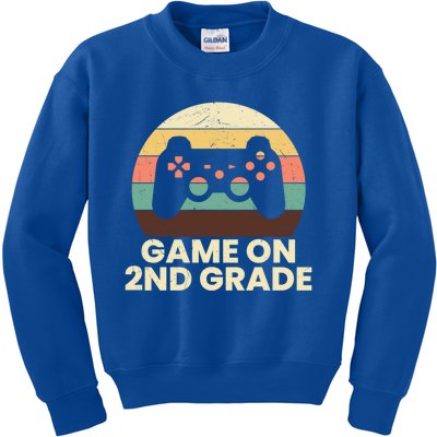 Game On Second Grade Gamer Cute 2Nd Grade Gift Kids Sweatshirt