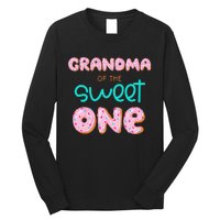 Grandma of Sweet One First Birthday Matching Family Donut Long Sleeve Shirt