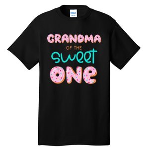 Grandma of Sweet One First Birthday Matching Family Donut Tall T-Shirt