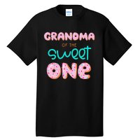 Grandma of Sweet One First Birthday Matching Family Donut Tall T-Shirt