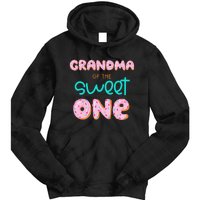 Grandma of Sweet One First Birthday Matching Family Donut Tie Dye Hoodie