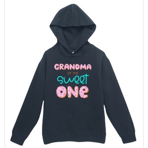 Grandma of Sweet One First Birthday Matching Family Donut Urban Pullover Hoodie