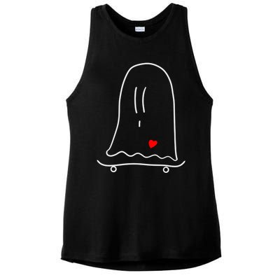 Ghost On Skateboard: Hauntingly Rad Adventures Gift Ladies PosiCharge Tri-Blend Wicking Tank