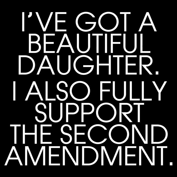 Got A Beautiful Daughter Support The Second Amendment Drawstring Bag
