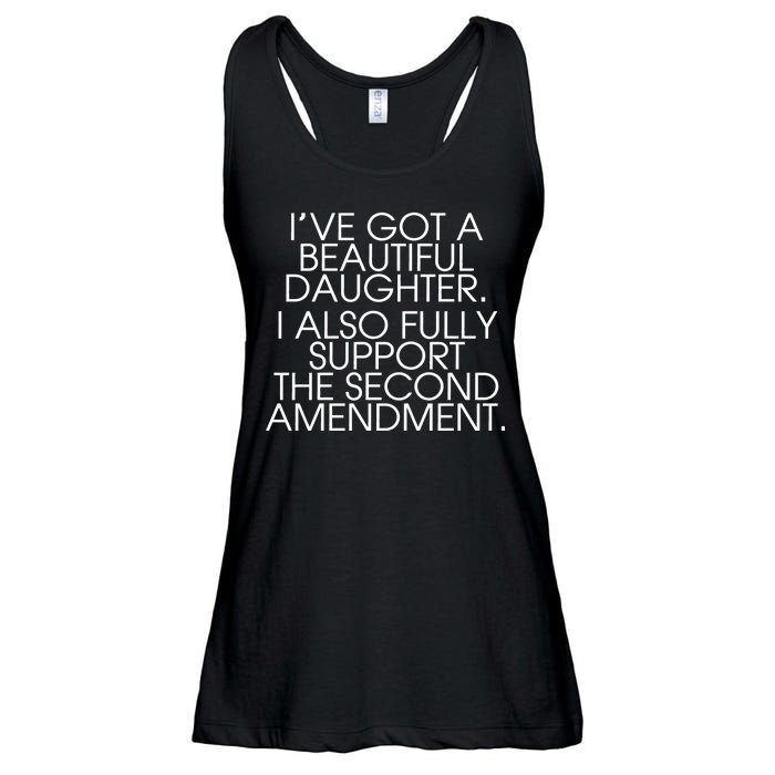 Got A Beautiful Daughter Support The Second Amendment Ladies Essential Flowy Tank