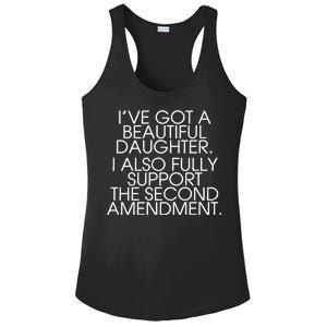 Got A Beautiful Daughter Support The Second Amendment Ladies PosiCharge Competitor Racerback Tank