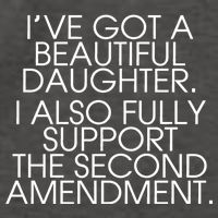 Got A Beautiful Daughter Support The Second Amendment Vector Backpack