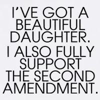 Got A Beautiful Daughter Support The Second Amendment Garment-Dyed Sweatshirt