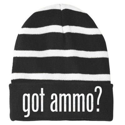 Got Ammo? Striped Beanie with Solid Band