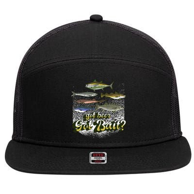 Got Beer Got Bait Fishing 7 Panel Mesh Trucker Snapback Hat