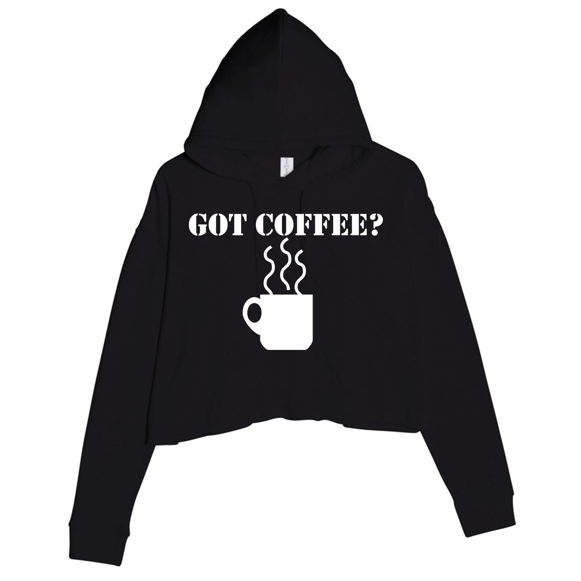 Got Coffee? Crop Fleece Hoodie