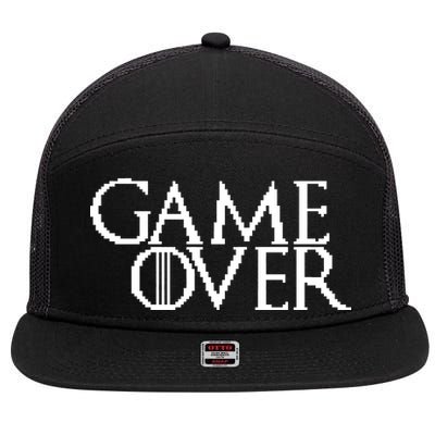 GOT Game Over Pixel  7 Panel Mesh Trucker Snapback Hat