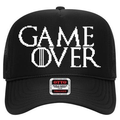 GOT Game Over Pixel  High Crown Mesh Back Trucker Hat