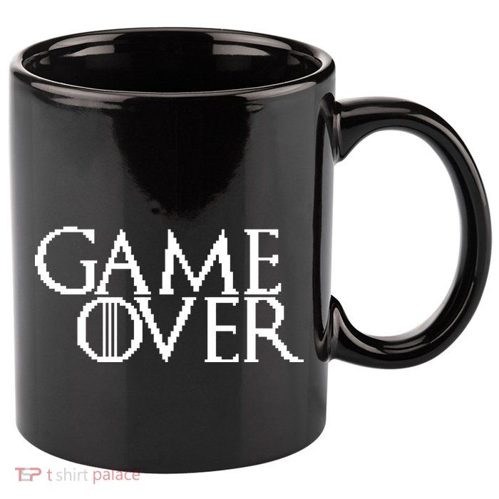GOT Game Over Pixel  11oz C Handle Ceramic Mug