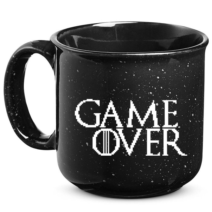 GOT Game Over Pixel  15oz Campfire Ceramic Mug